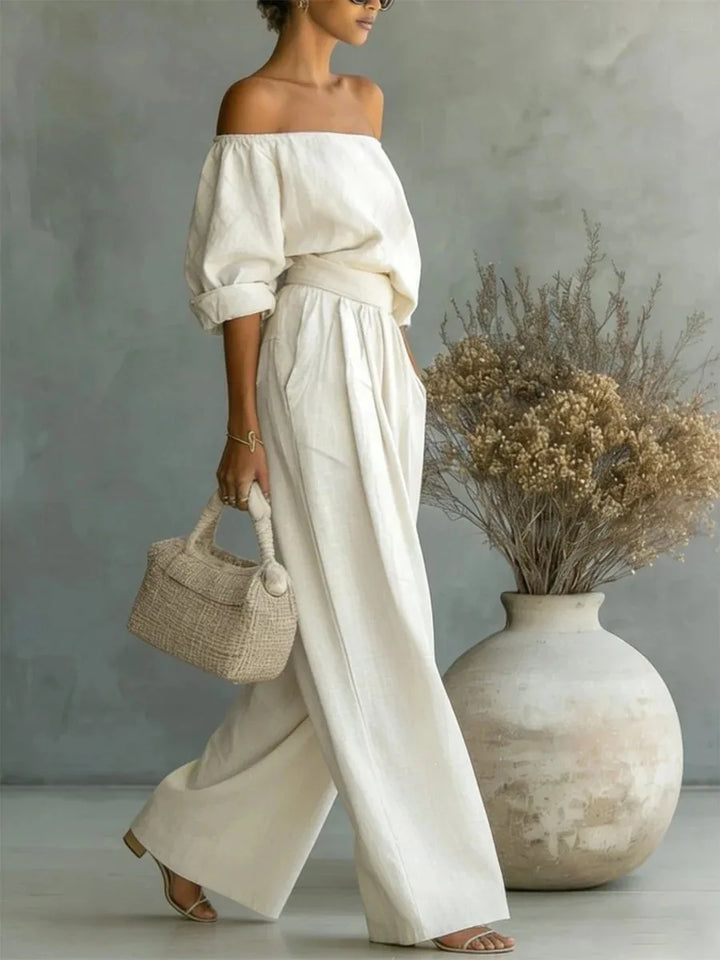Abbey Off Shoulder Trouser Set