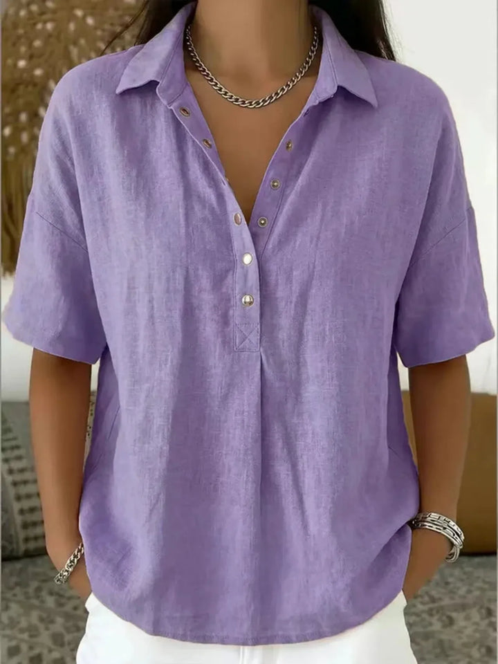 Hannah Relaxed Linen Blouse