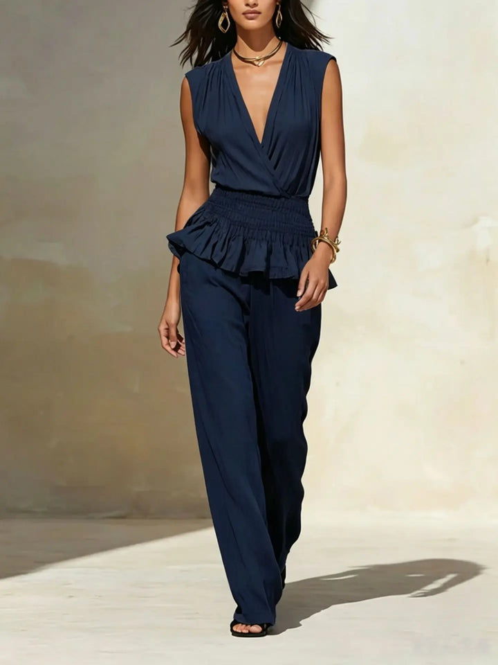 Aira Ruffle Peplum Jumpsuit