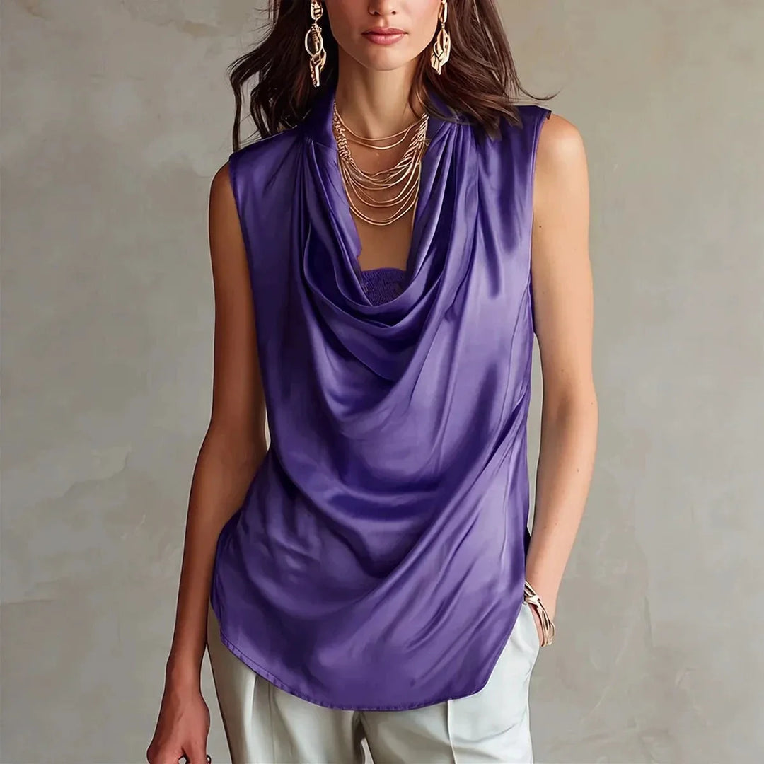 Scarlett Draped Cowl Neck Blouse
