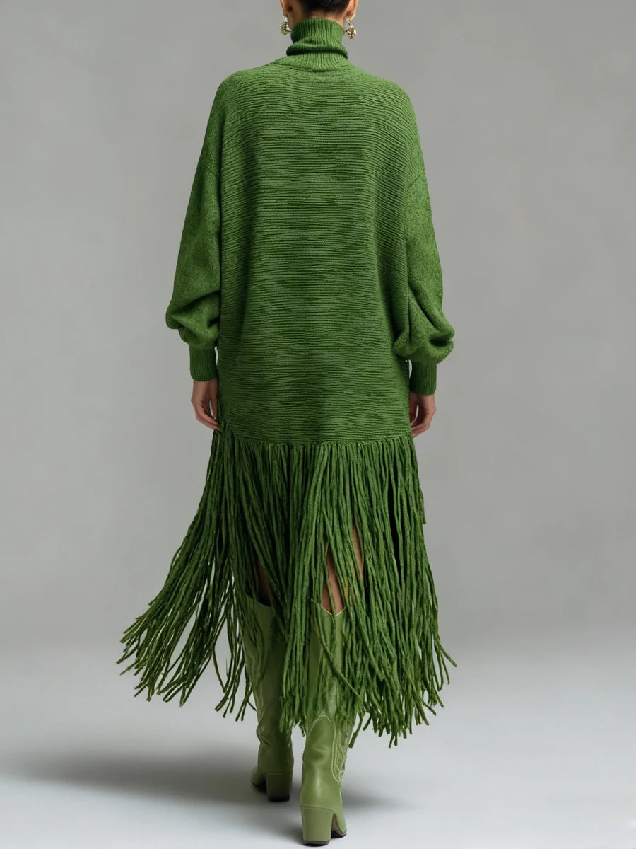 Celestine Fringe Knit Midi Dress