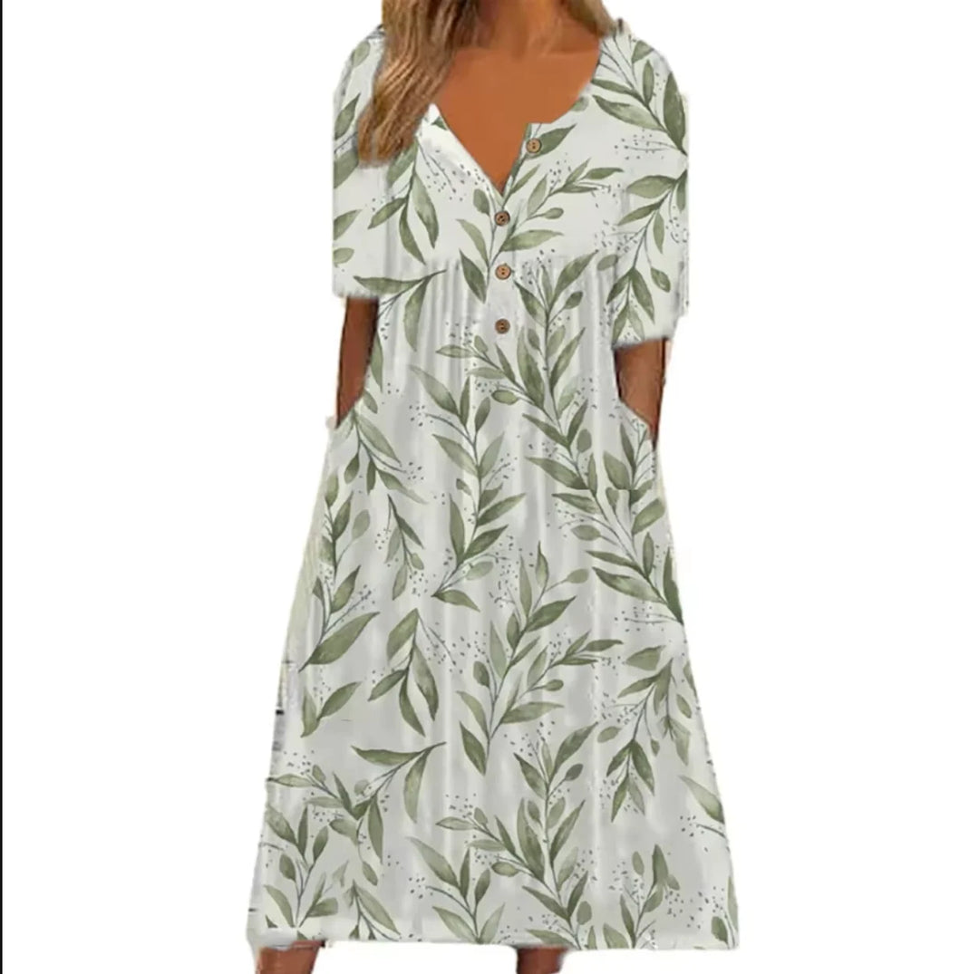 Julia Floral Print Maxi Dress