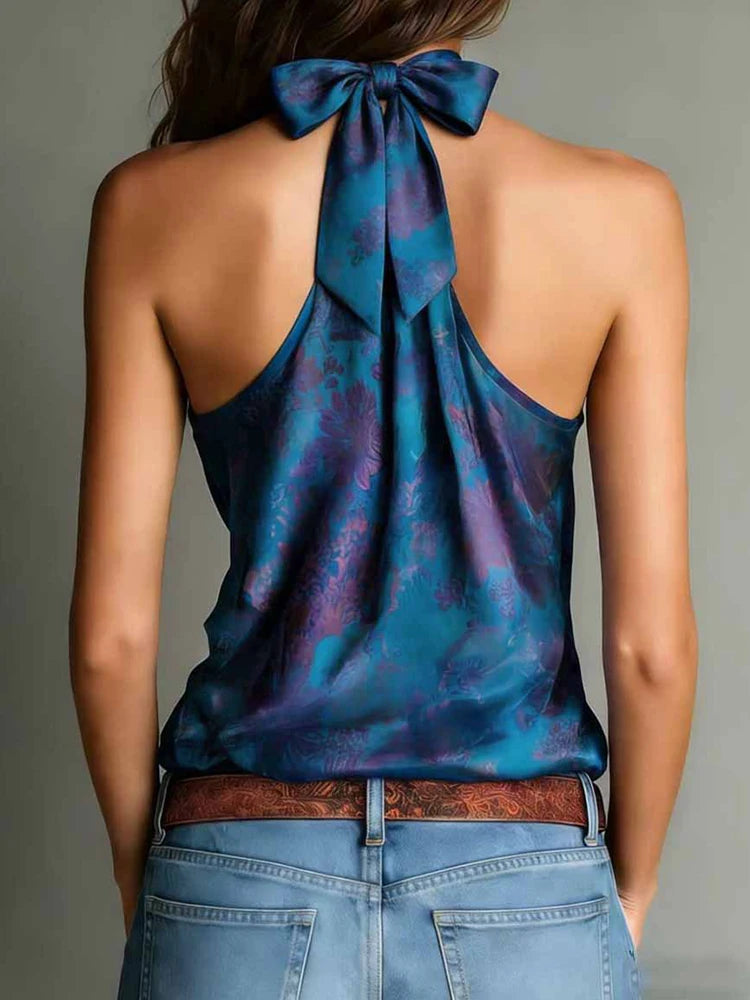 Joselyn Printed Halter Blouse