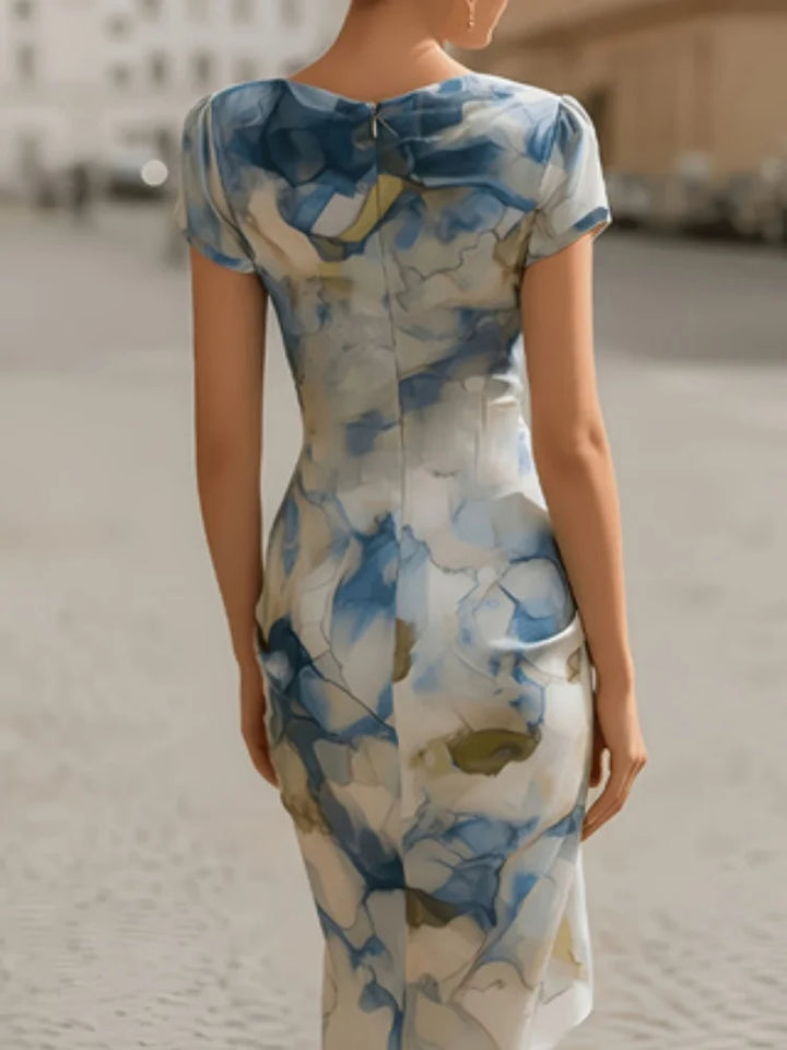 Maristelle Cowl Neck Midi Dress