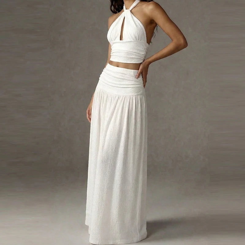 Amara Halter Neck Skirt Set