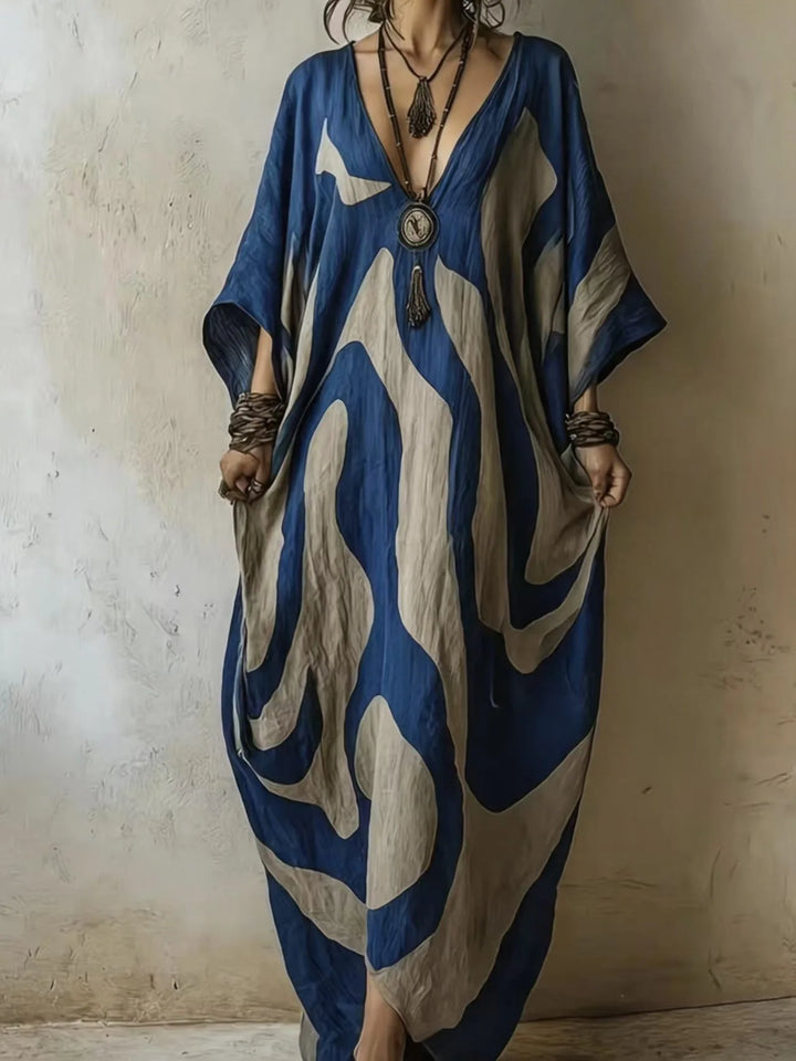 Coralie Abstract Print Maxi Dress