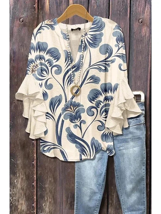 Remina Relaxed Floral Blouse