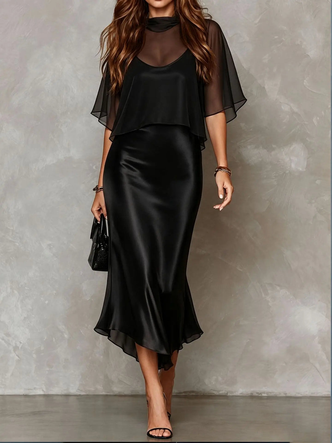Valentina Satin Midi Dress Set