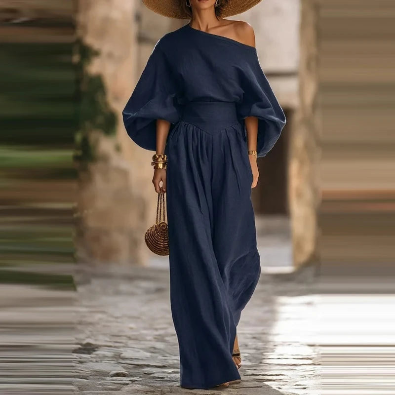 Vivienne One Shoulder Trouser Set