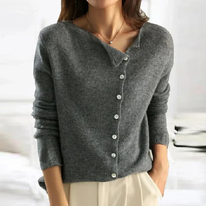 Anya Asymmetric Button Cardigan
