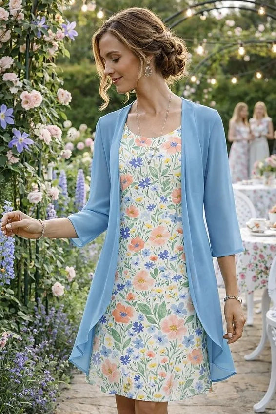 Morgan Florak Print Midi Dress Set