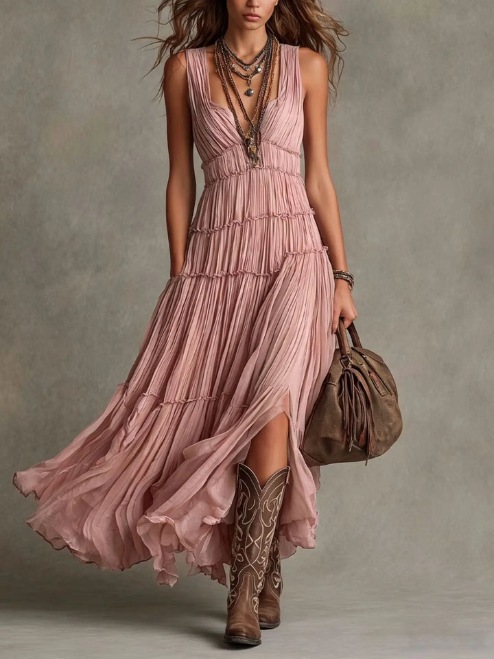 Camille Tiered Boho Maxi Dress