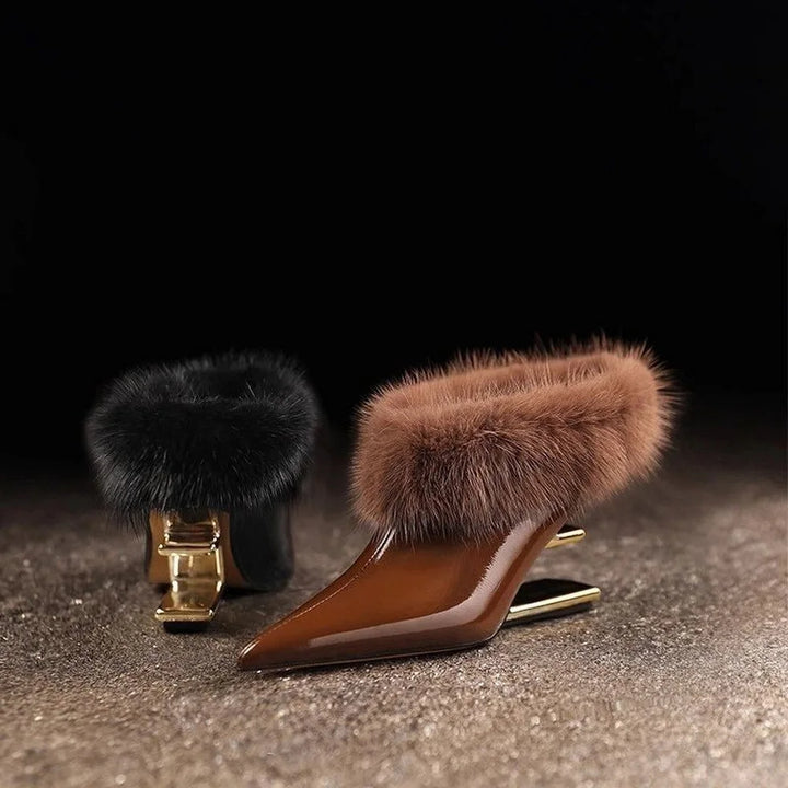 Alvina Whisper Furry Heels