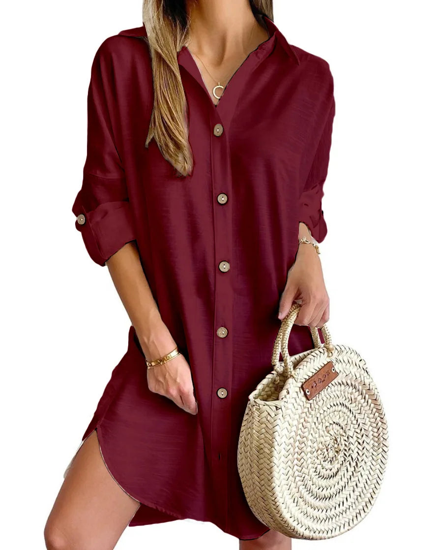 Gracia Button Up Shirt Dress
