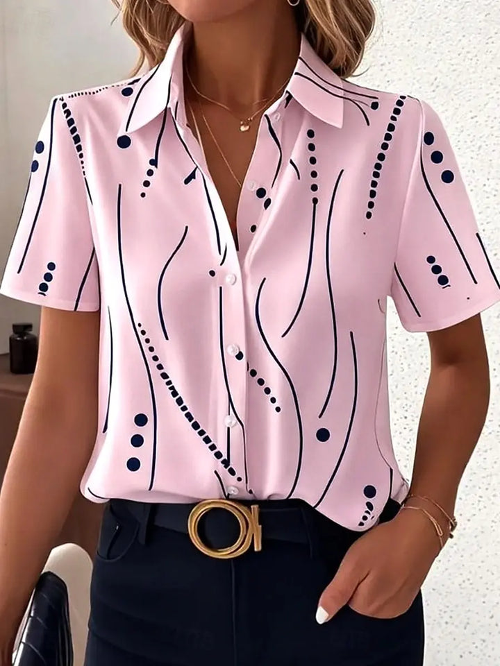 Marlowe Abstract Print Blouse