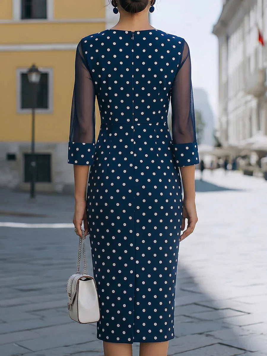 Tatiana Polka Dot Wedding Guest Midi Dress