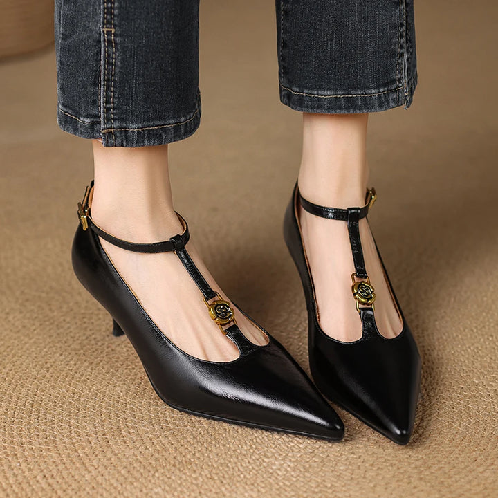 Elena Genuine Leather Heels