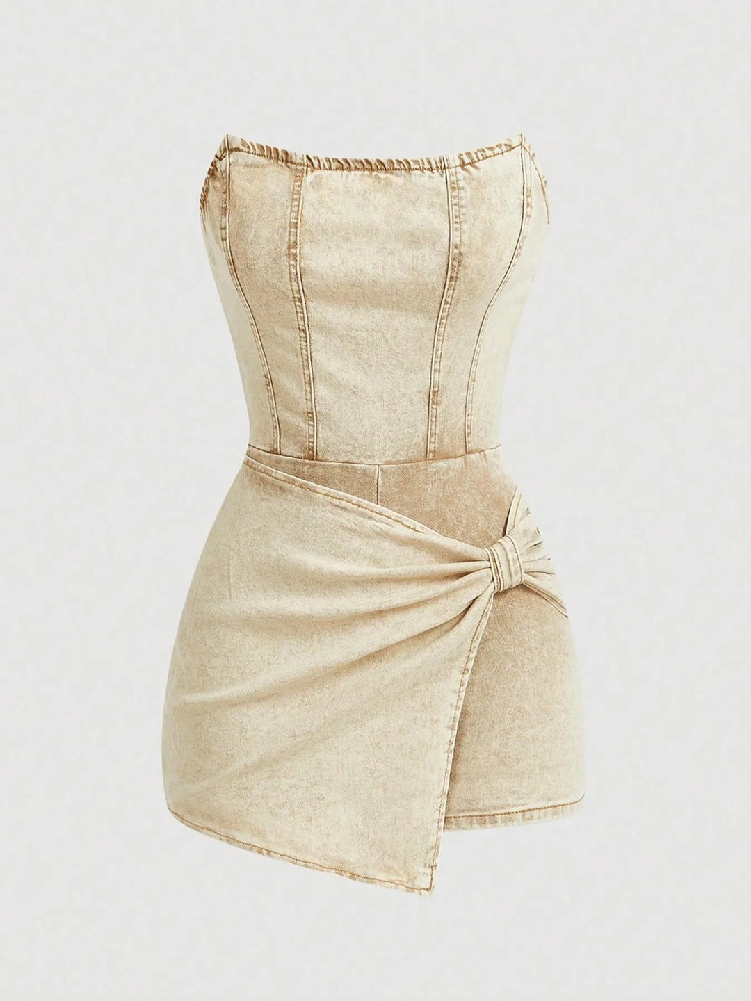 Talia Wrap Front Denim Dress