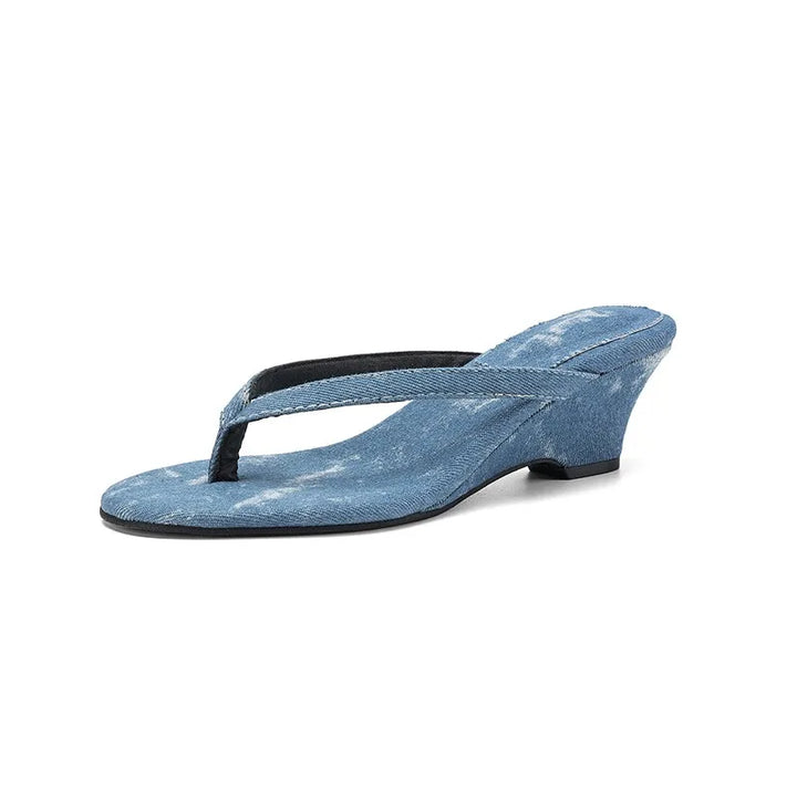Ava Comfortable Wedge Flip Flops