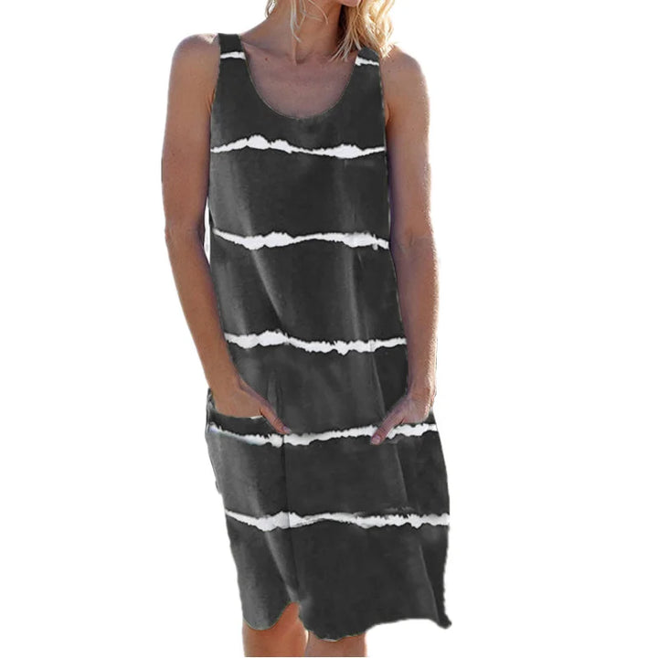Avery Striped Tank Midi Dress