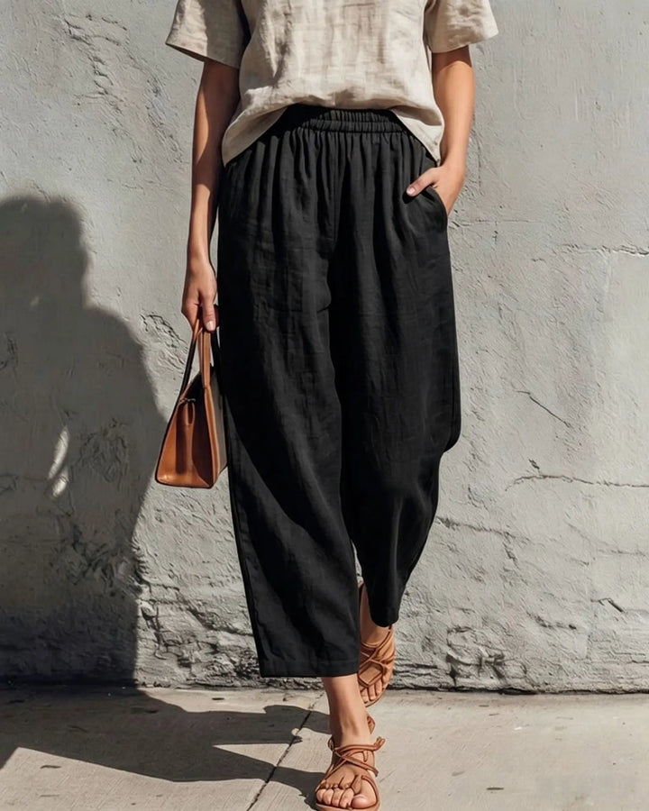 Talia Wide Leg Linen Pants