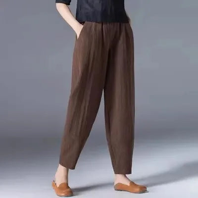 Raelyn Cotton Linen Harem Pants