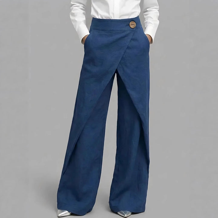 Abby Wrap Linen Wide Leg Pants