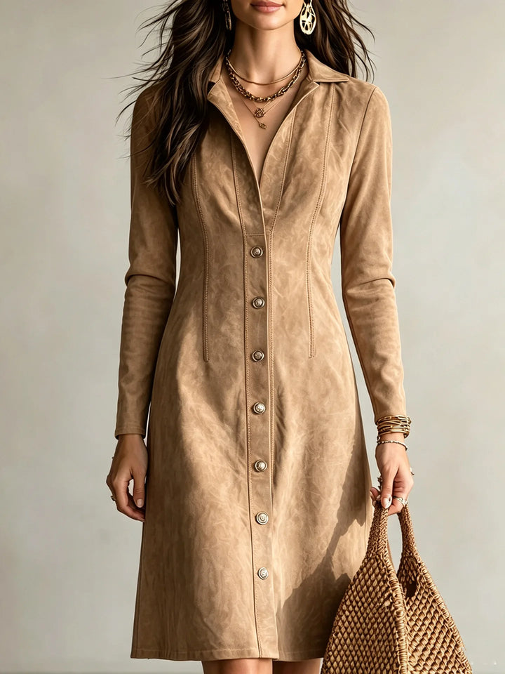 Sabina Button Front Shirt Dress