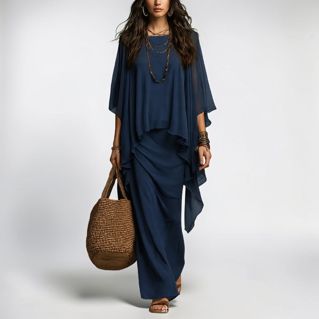 Remi Chiffon Overlay Two Piece Set
