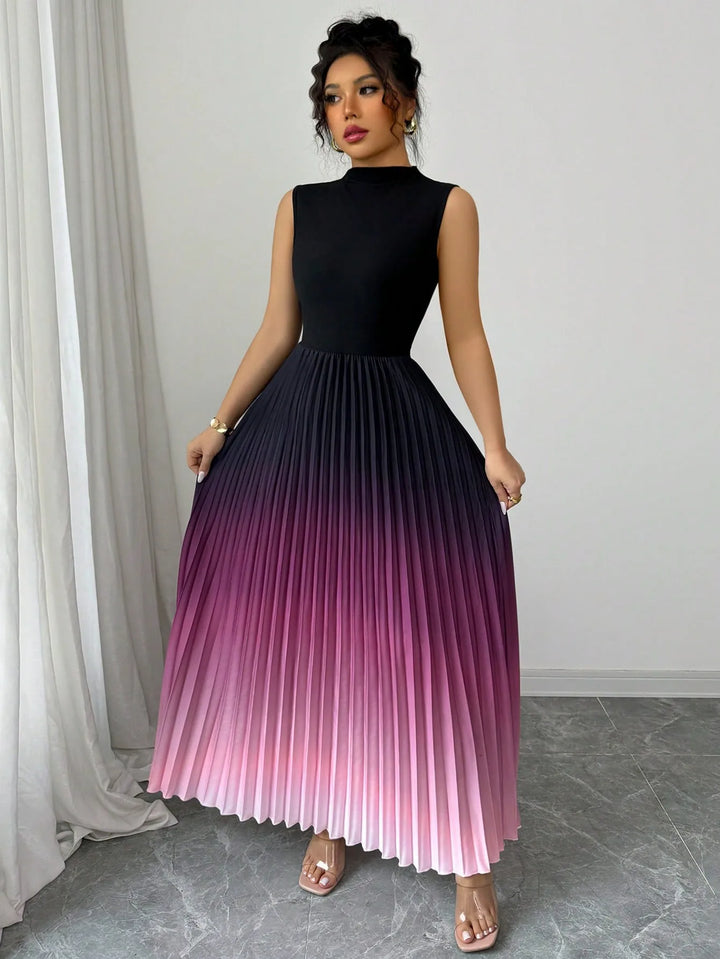 Avery Pleated Maxi Wedding Guest Dress