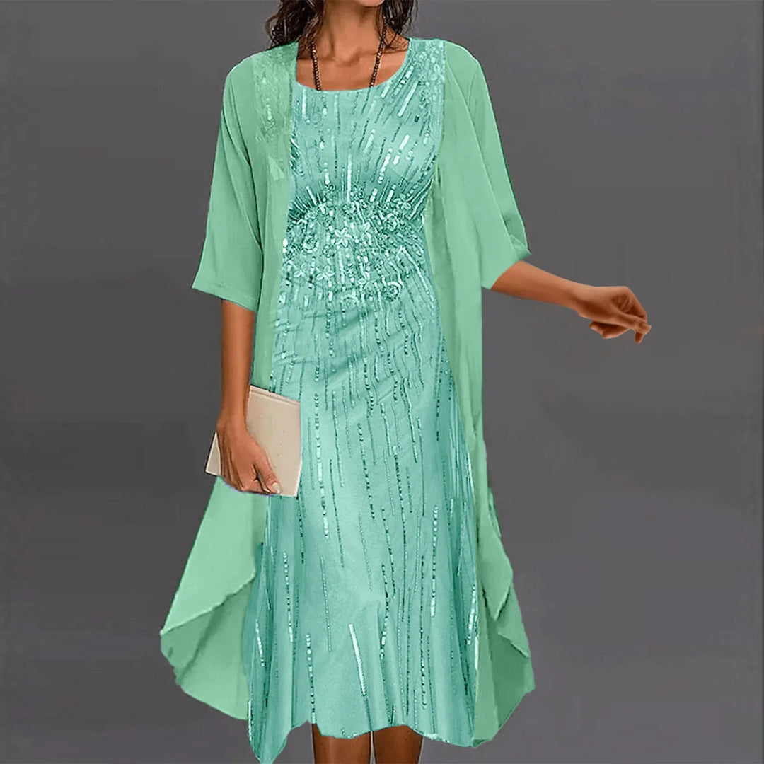 Mira Sequin Wedding Guest Dress