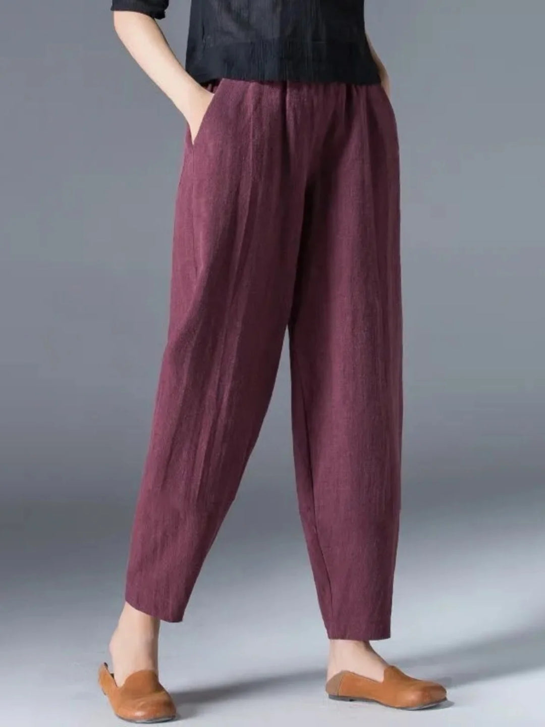 Raelyn Cotton Linen Harem Pants