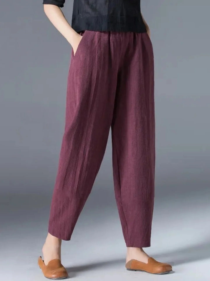 Raelyn Cotton Linen Harem Pants