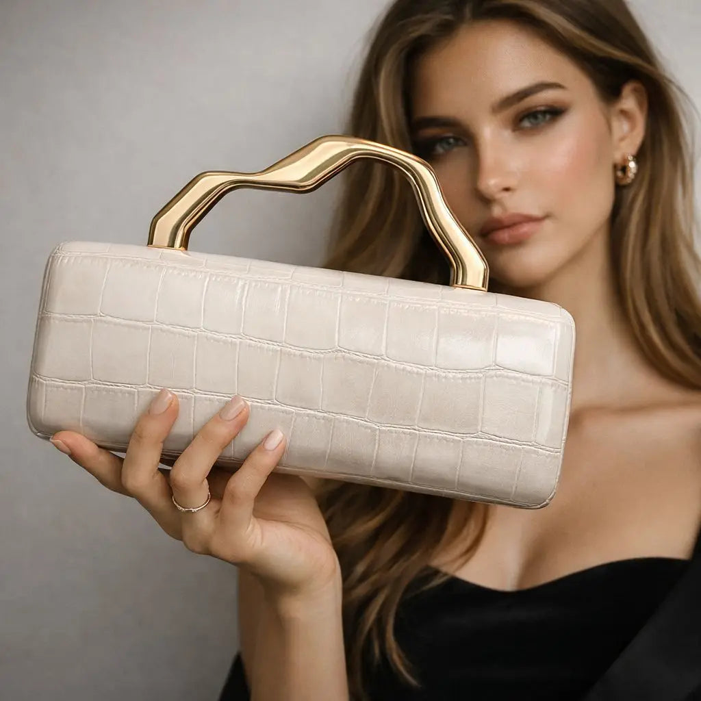 Audrey Classic Crocodile Messenger Bag