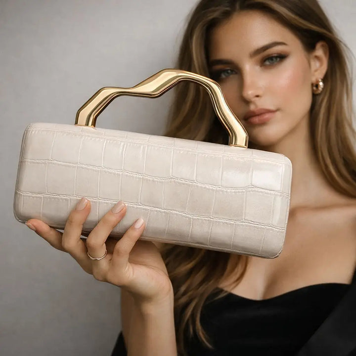 Audrey Classic Crocodile Messenger Bag