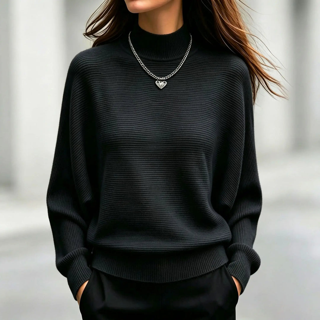 Selah Ribbed Mock Neck Sweater