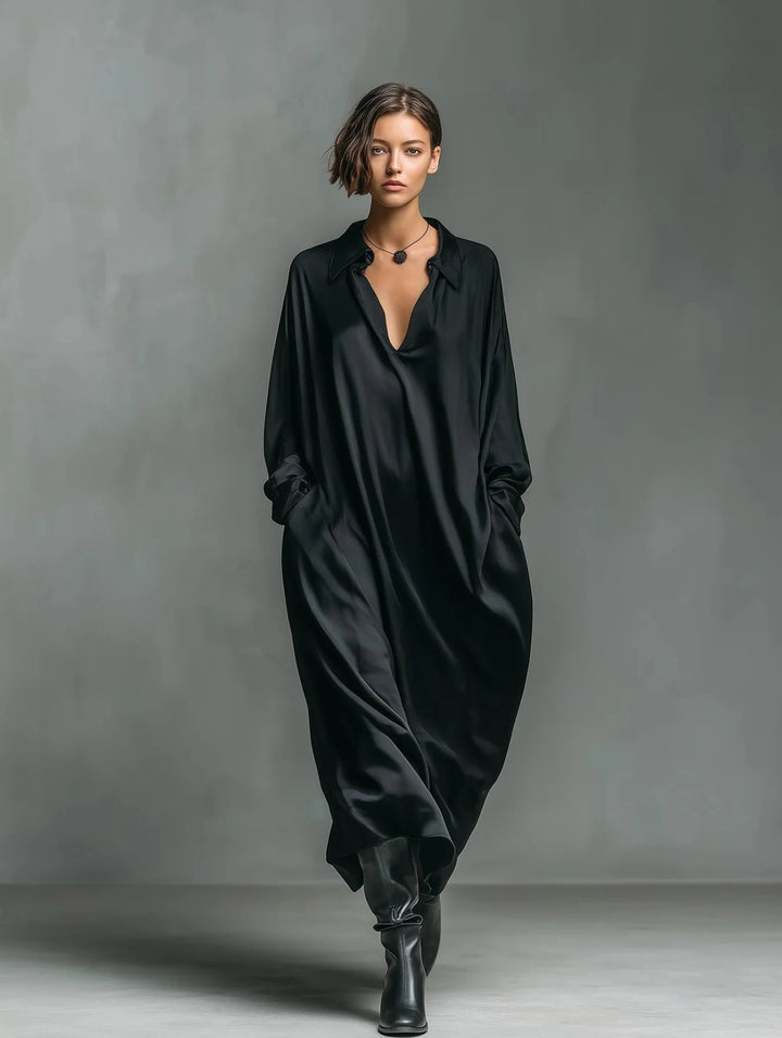 Annalise Soft Drape Long Sleeve Maxi Dress