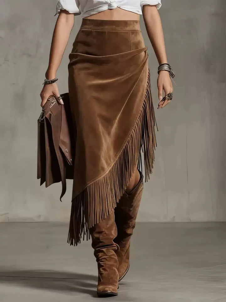 Sloane Retro Suede Midi Skirt