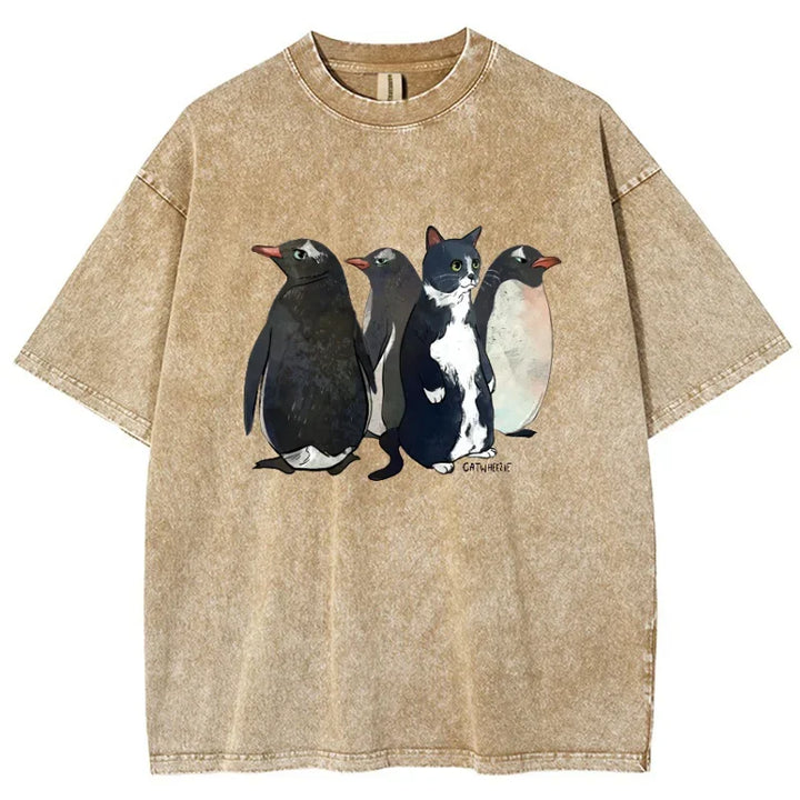 Parker Washed Graphic Penguin Tee