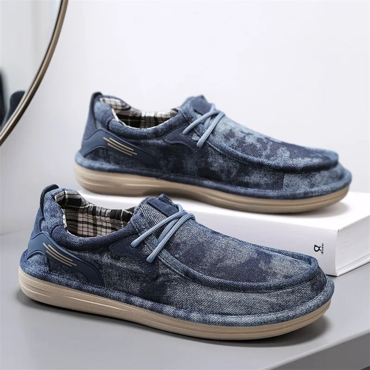 Grayson Washed Canvas Loafers