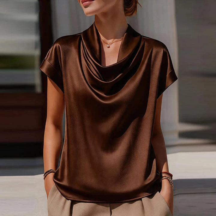 Cassidy Draped Cowl Neck Blouse