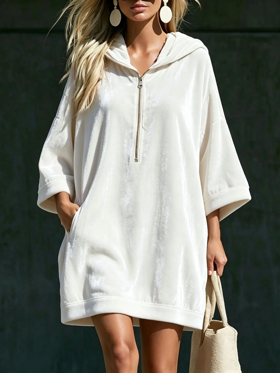 Olivia Plush Hooded Mini Dress