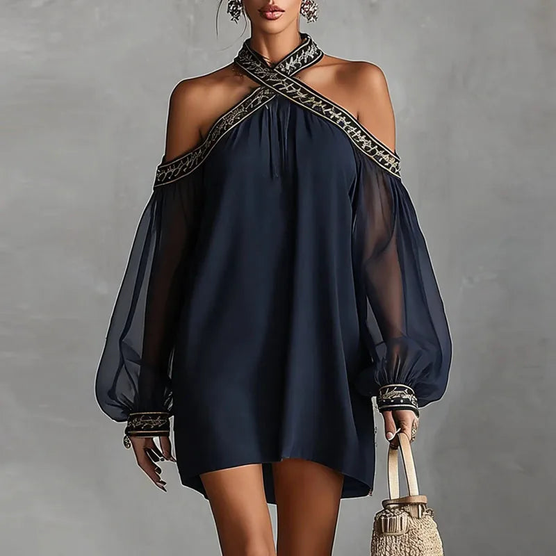 Evangeline Halter Mini Dress