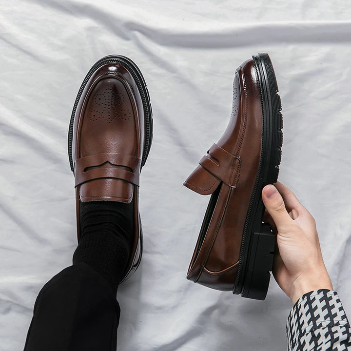 Archie Classic Leather Penny Loafers