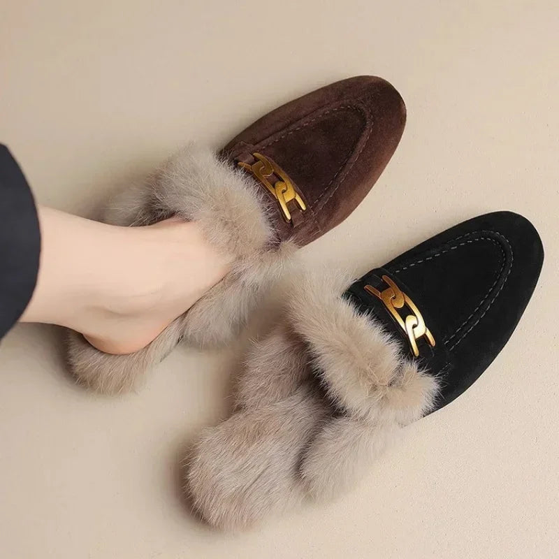 Madona Whisper Fur Mules