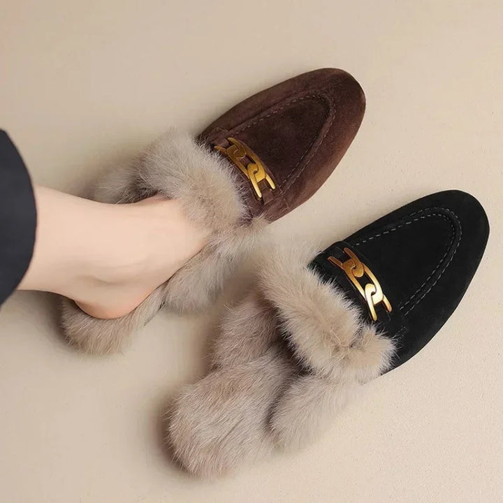 Madona Whisper Fur Mules