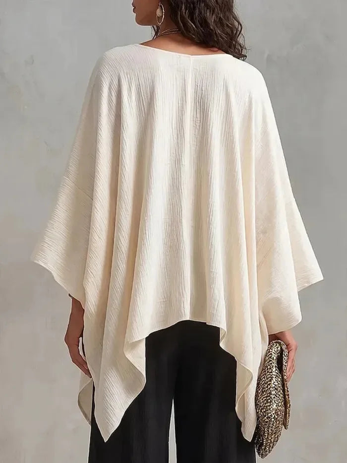 Aurélie Batwing V Neck Blouse
