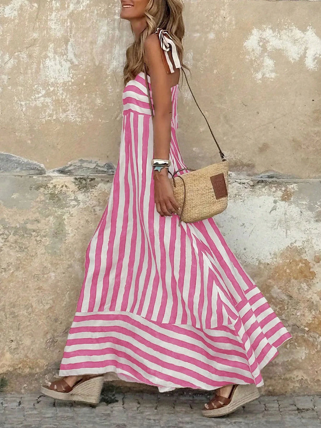 Sierra Striped Boho Maxi Dress