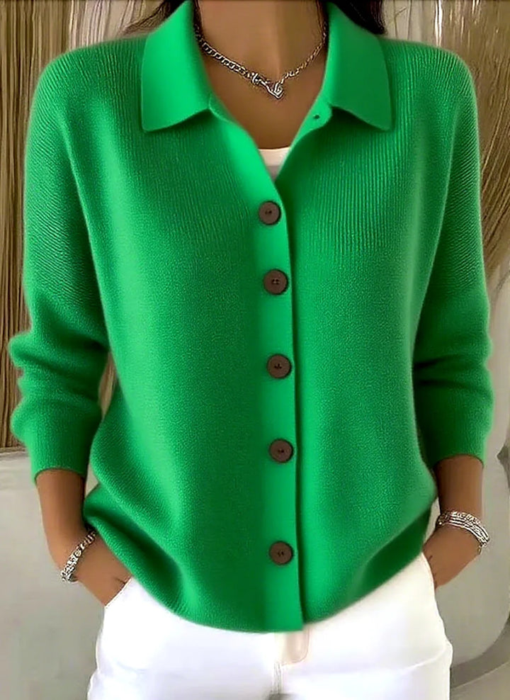 Genevieve Collared Knit Cardigan
