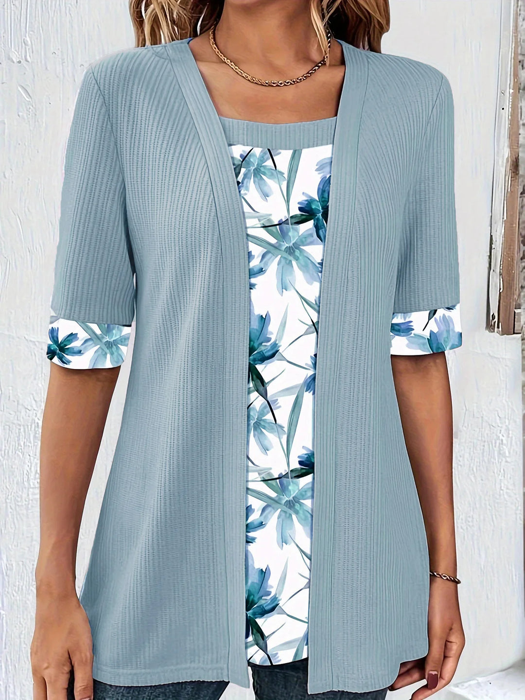 Celene Casual Floral Two-Piece Set